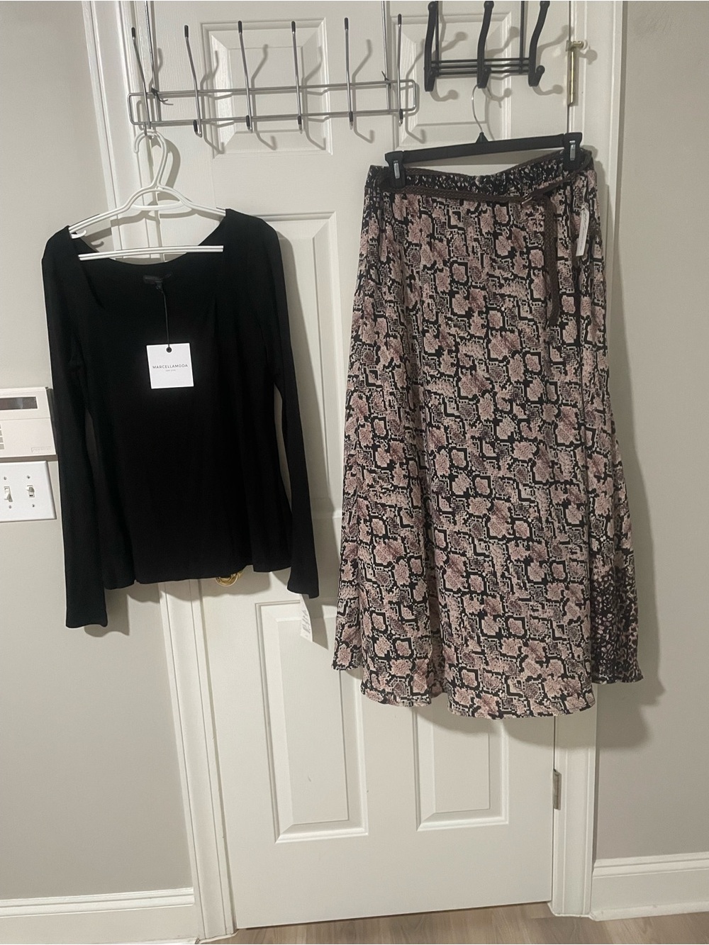 Windsor Pink Snake-Print maxi skirt Pink/Black ny collections xl Marcellamoda